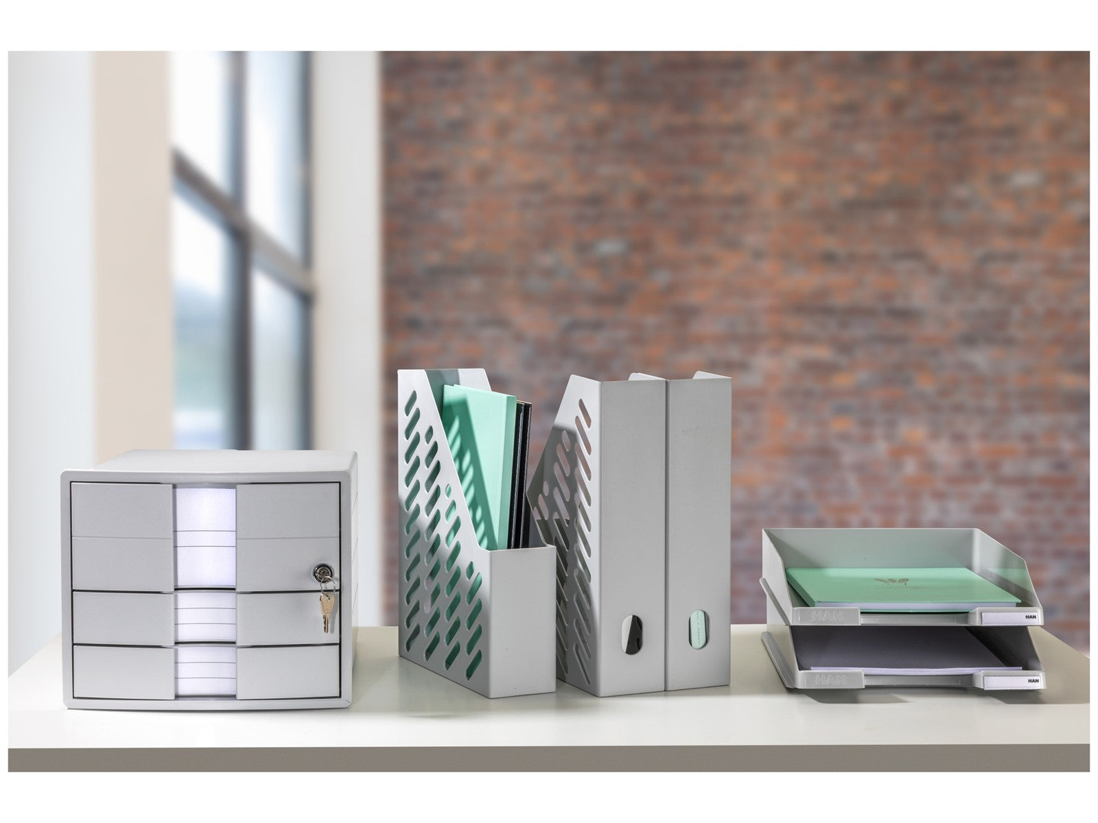 HAN IMPULS Schubladenbox – für Papierformate DIN A4/C4 – 280 × 367 × 235 mm