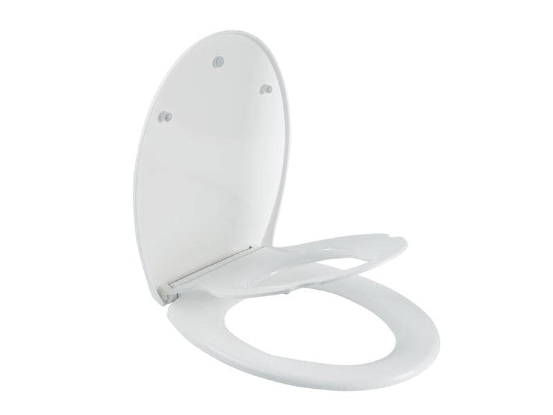 COCON Toilettensitz – Polypropylen, Weiss, Absenkautomatik, mit Kindereinlage, 37,1 × 44,4 × 4,8 cm