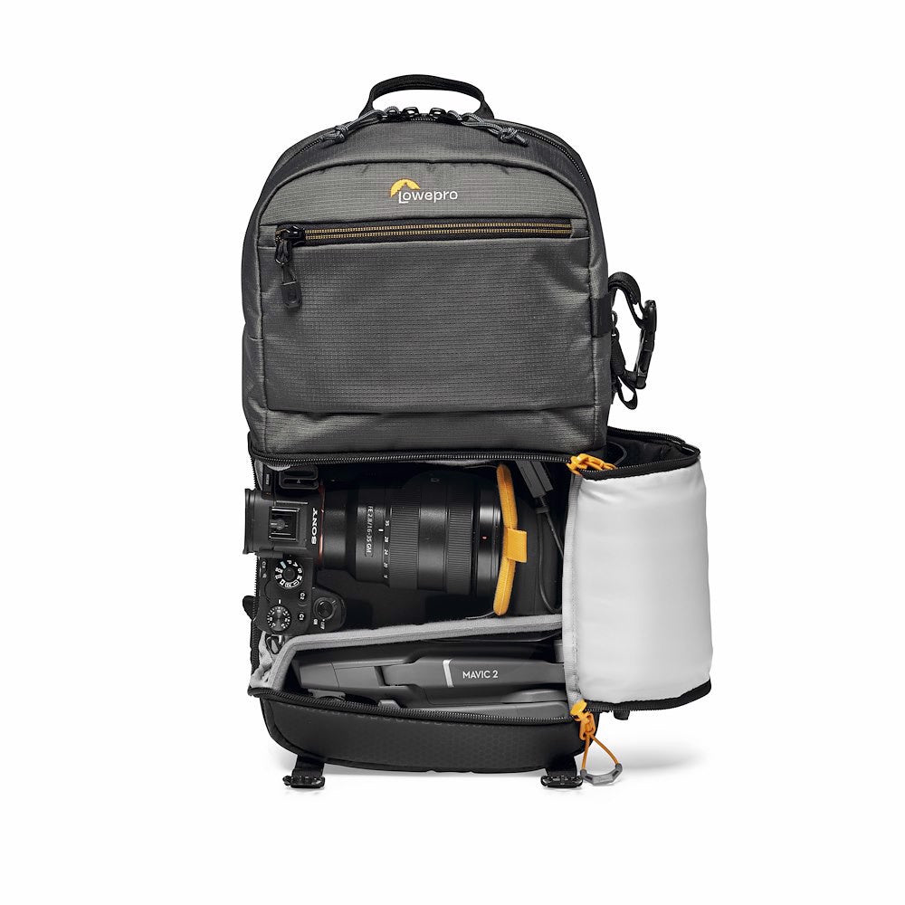 Lowepro Slingshot SL 250 AW III Monosling-Rucksack – 10 l, 3 Objektive, Regenschutz – für Tablet bis 11" – Grau