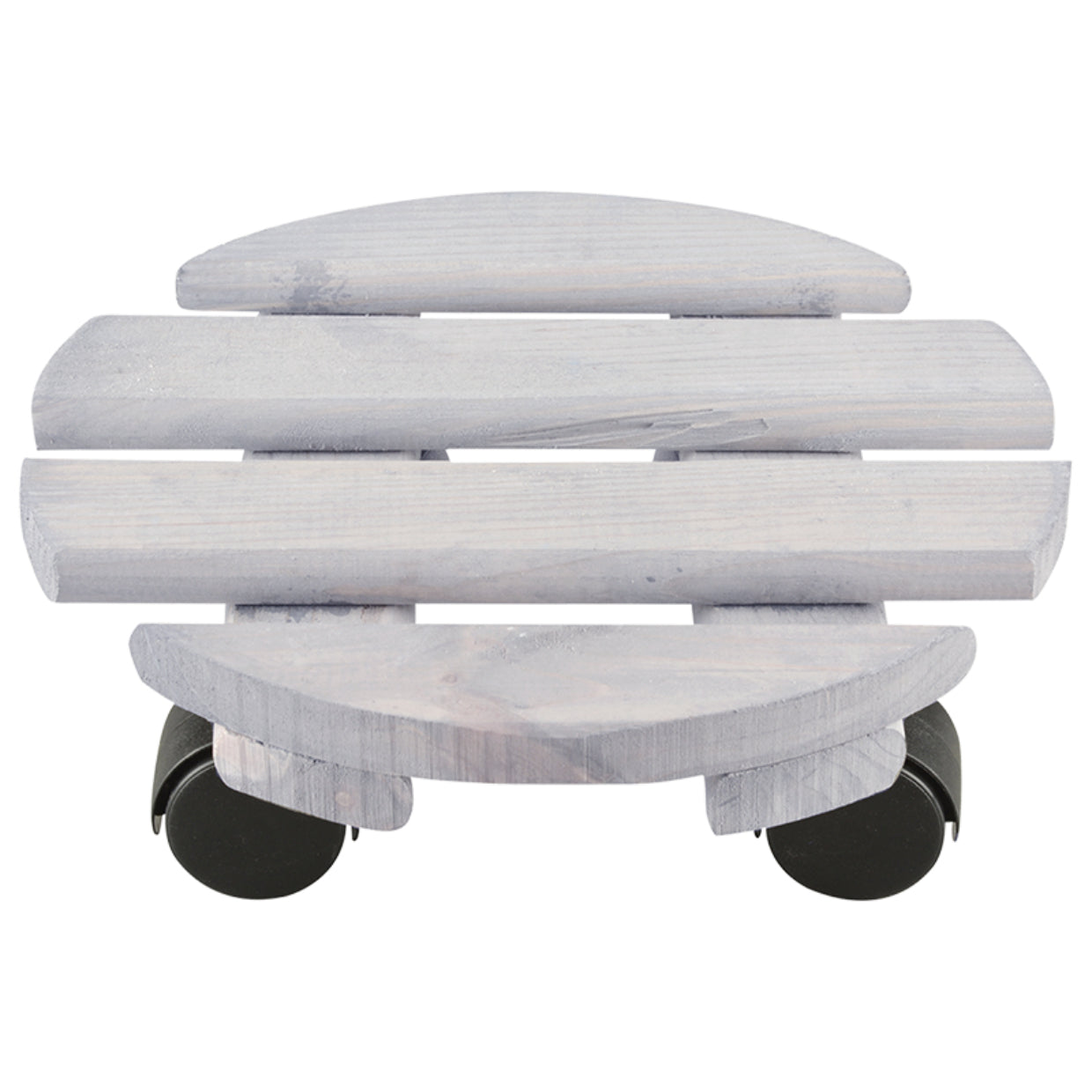 Esschert Design Rolluntersetzer Rund S – Kiefer/Polyamid/Polypropylen – Grau/Schwarz – Ø 236 × H 77 mm