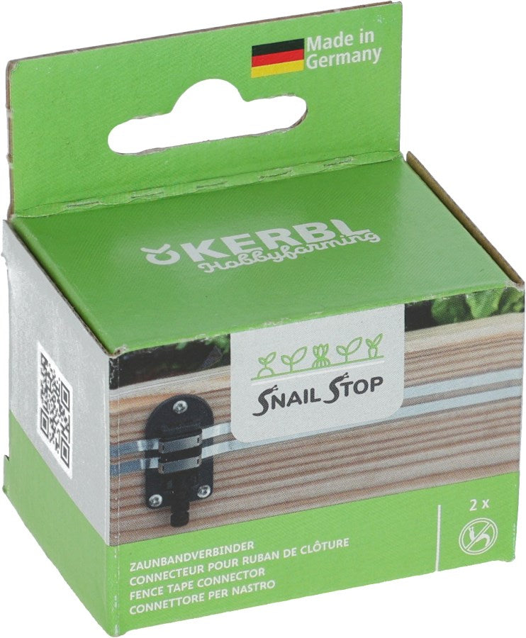 Kerbl Zaunbandverbinder – Schwarz, Grau – 2 Stk. – für Schnecken