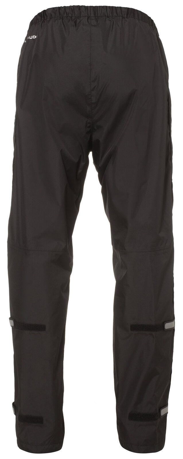 VAUDE Velohose – S – Schwarz, Polyester, Wasserfest, Winddicht, Atmungsaktiv, Reflektierend
