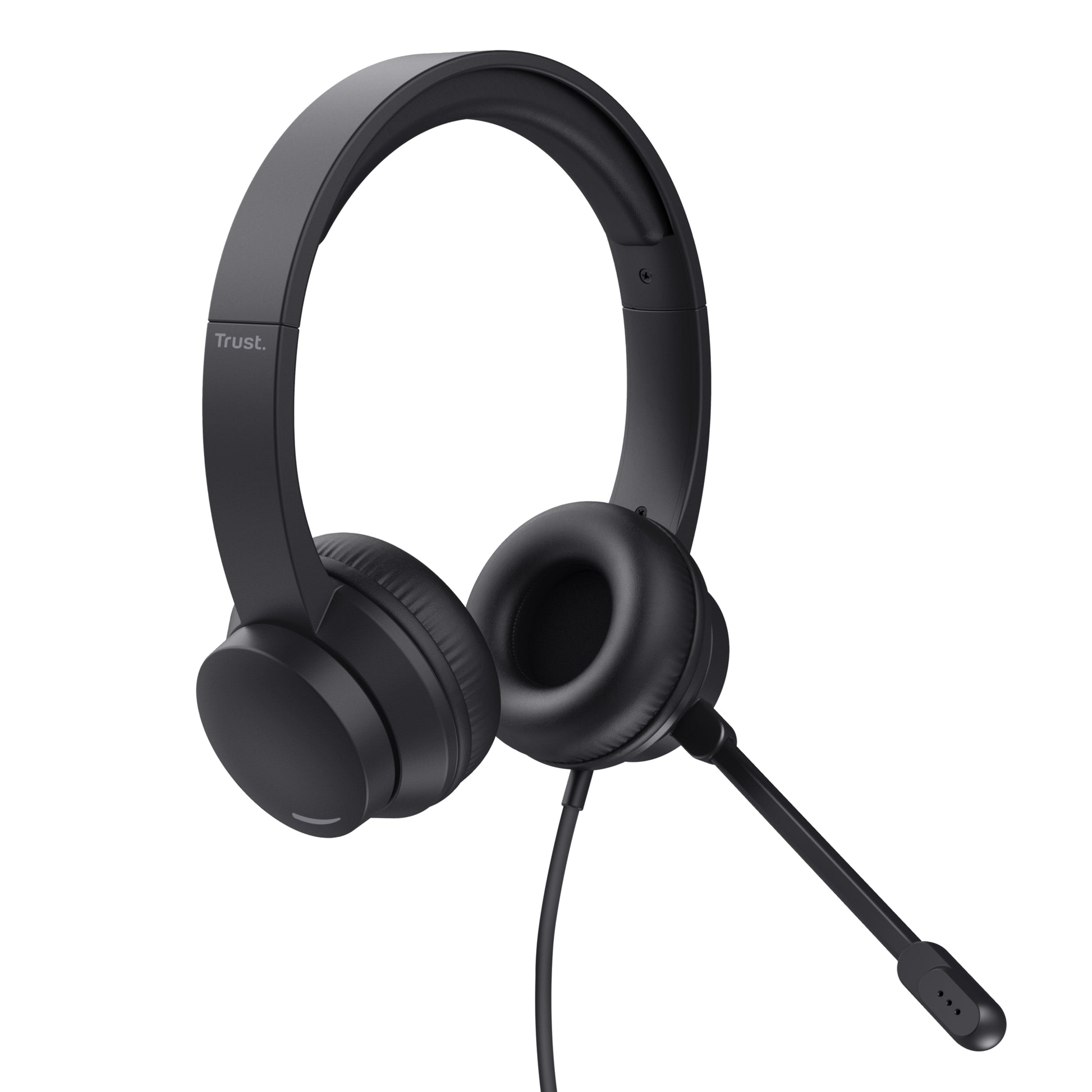 Trust Ayda – Duo Headset – USB‑A, wegklappbares Mikrofon – schwarz – für PC/Mac