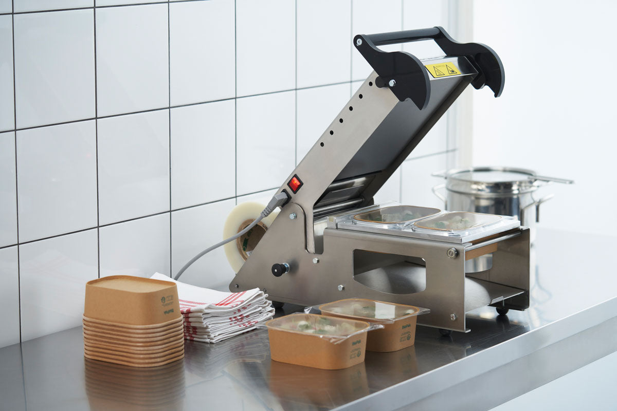 BioPak Take-away-Box, Papier/Karton, PLA-beschichtet – 1,2 l, 172 × 170 × 65 mm, braun – FSC – 40 Stk.