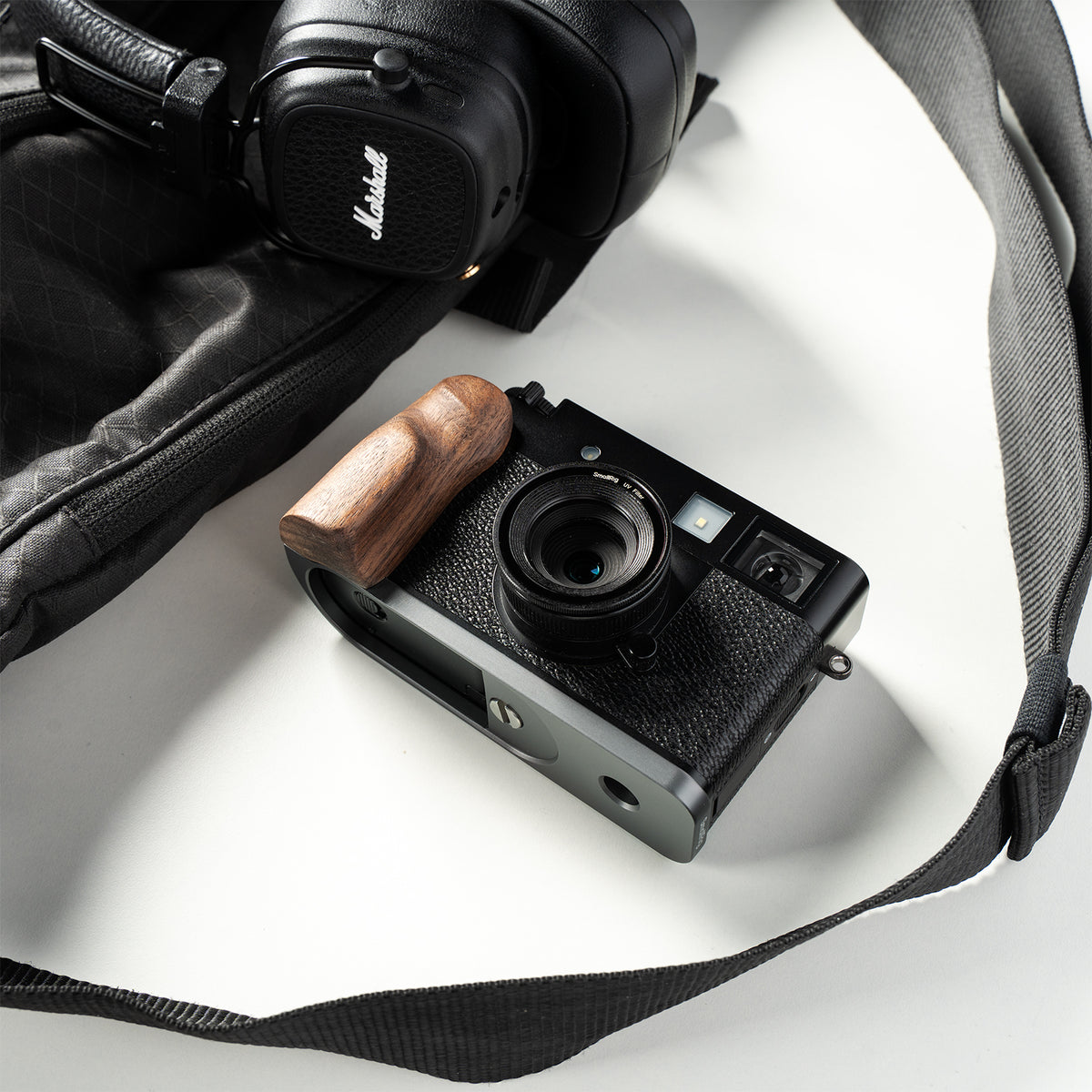 SmallRig 5394 L-Platte – Aluminium mit Holzgriff, 111 × 47 × 56,5 mm – für FUJIFILM X half – Grau