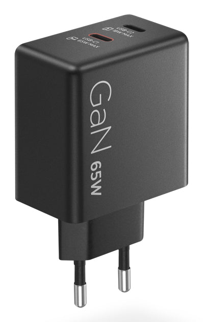 Lenovo G0A6065BEU USB-Ladegerät 65 W – USB-C×2 (45 W + 18 W) – Schwarz, 1,5 m Kabel
