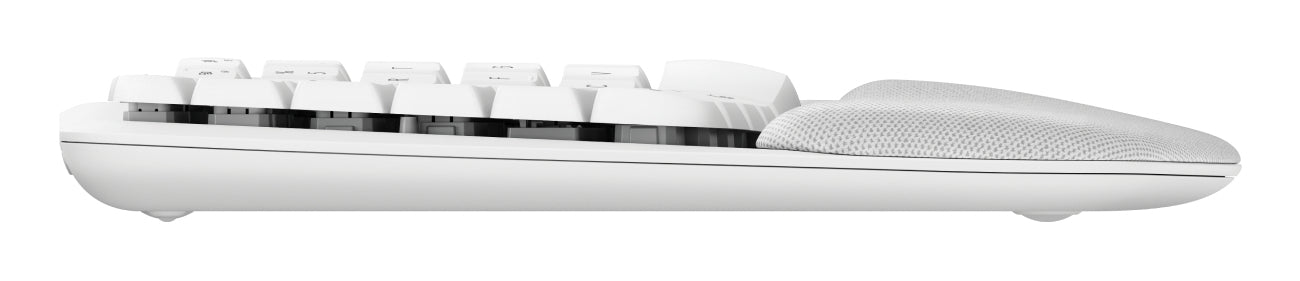 Logitech Wave Keys für Mac – Tastatur – Membran – Bluetooth – QWERTZ (DE) – Weiss – mit Handgelenkauflage