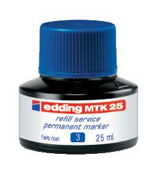 Edding Nachfülltusche MTK 25 für 21, 22, 300 + 6 weitere – geruchsarm, wasserfest, lichtbeständig, 25 ml