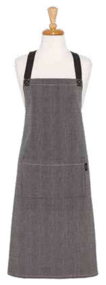 Ladelle Eco Recycled – Küchenschürze 70 × 89 cm, Polyester (PES)/Baumwolle (recycelt), schwarz
