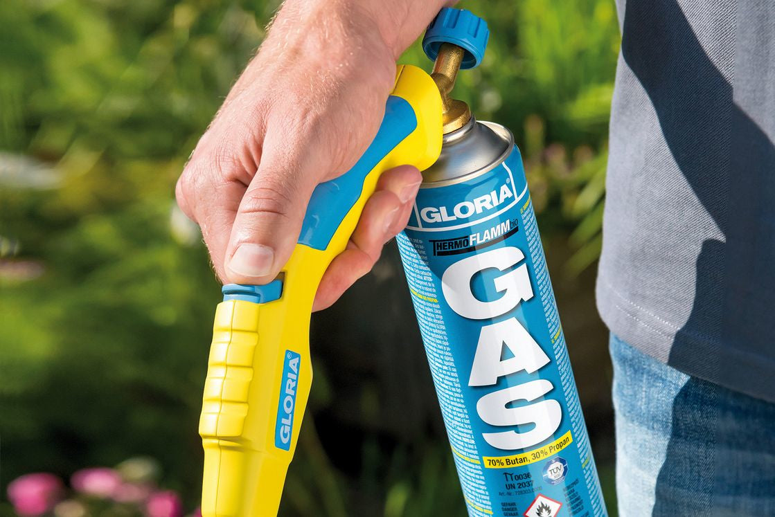 GLORIA Thermoflamm bio Comfort Unkrautbrenner – Länge 970 mm, Gewicht 2,3 kg – 2-teilig – inkl. Gaskartusche