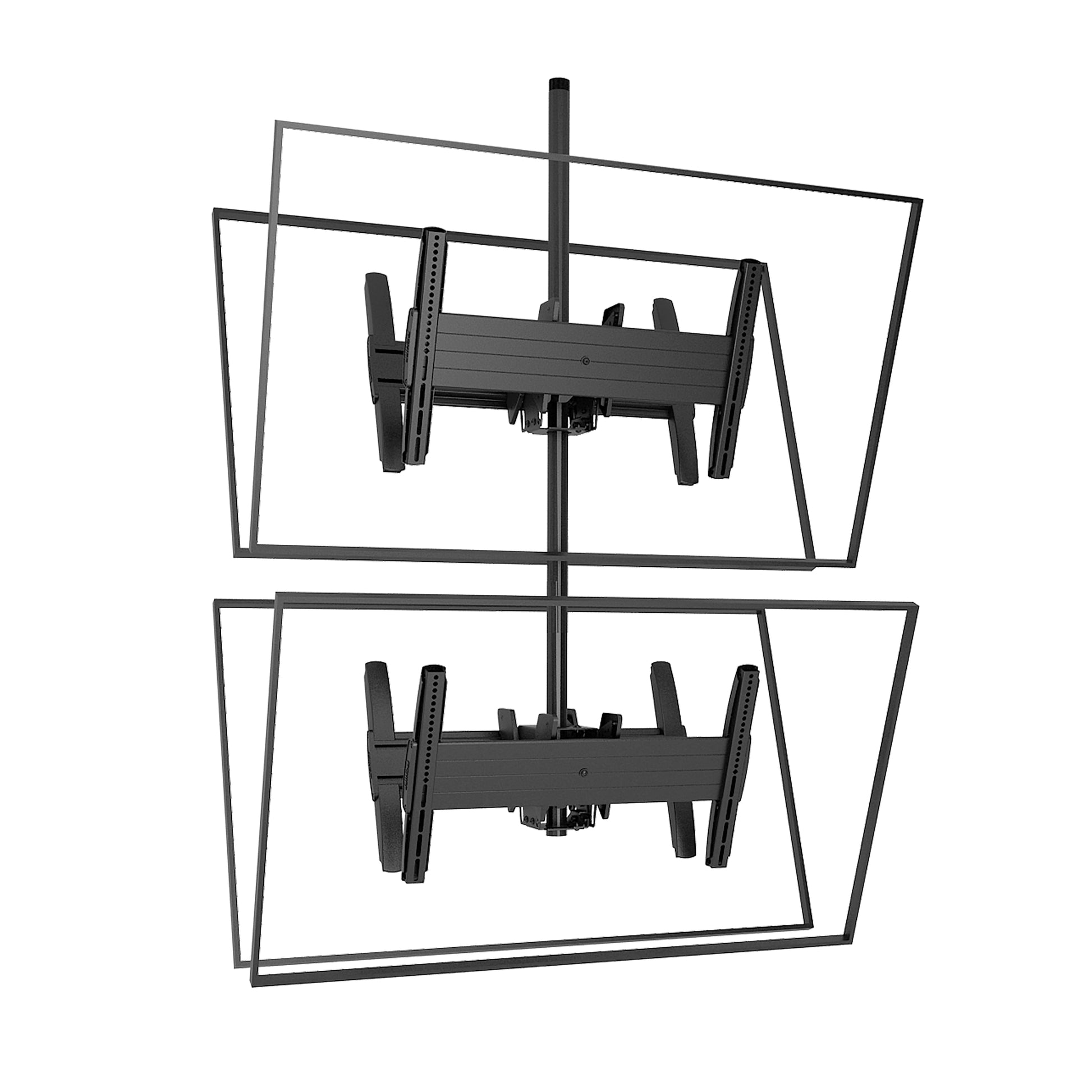 Chief Deckenhalterung – 32–60" – VESA 200×100–600×400 – bis 45,3 kg, Neigbar, für 4 Displays – LCB1X2U
