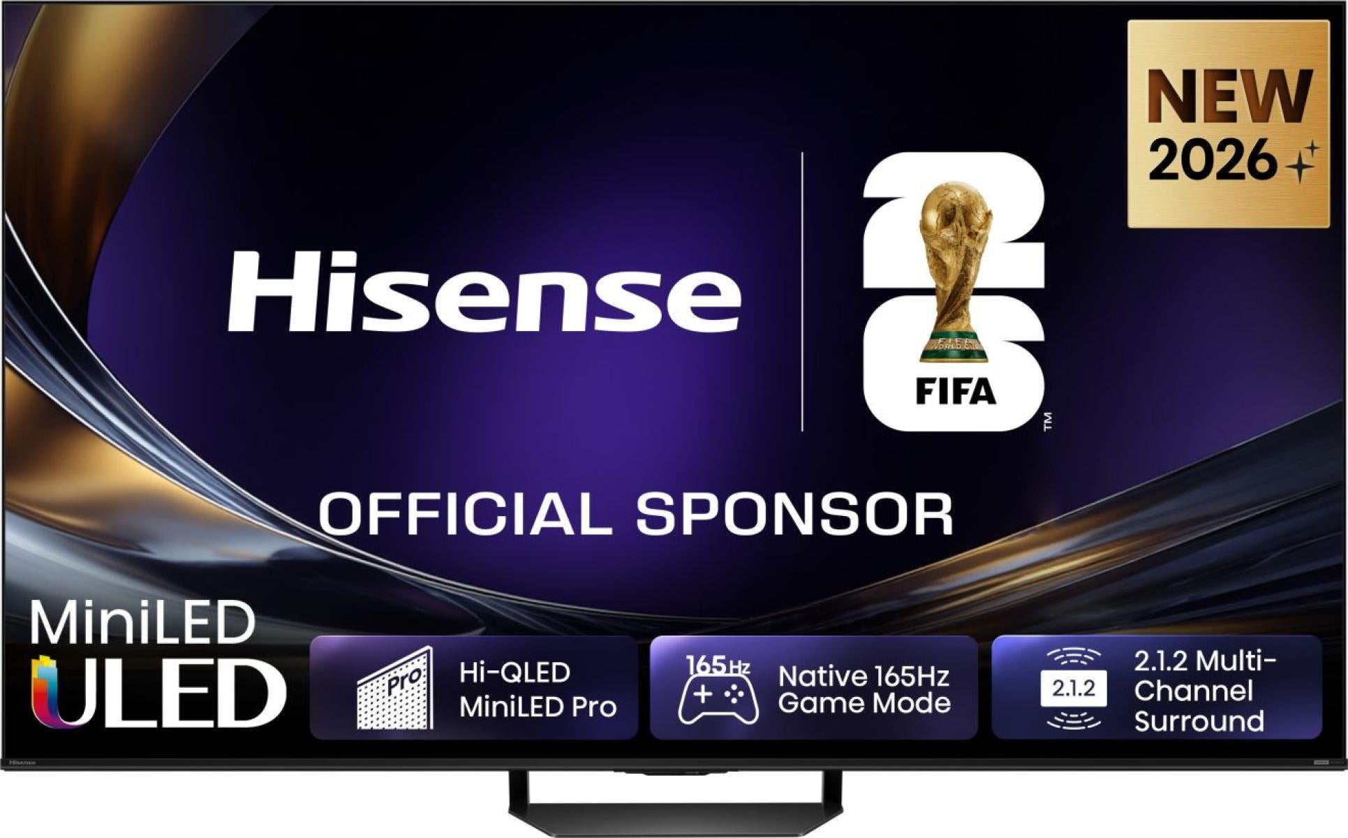 Hisense 55U7DS PRO – 55" TV – 4K UHD – Mini-LED – VIDAA – 165 Hz – 3000 cd/m² – Dolby Vision IQ, HDR10+