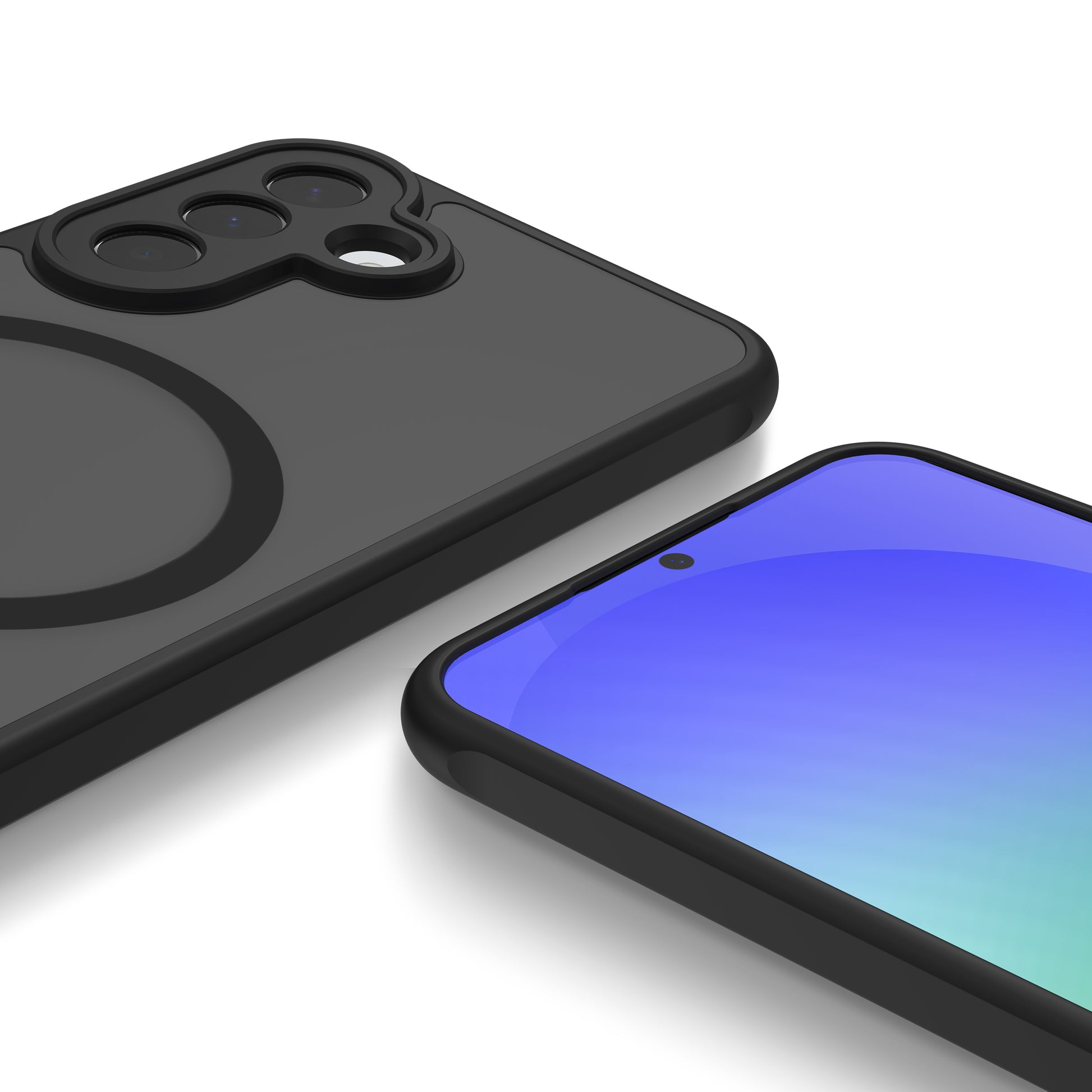 nevox StyleShell Invisio – Backcover – für Samsung Galaxy A37 (5G), MagSafe, TPU, Schwarz