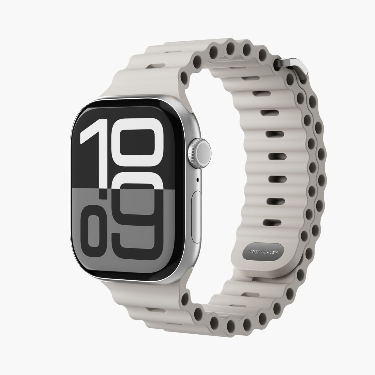 Vonmählen Wave Band 2 – Silikon, Cremefarben, für Apple Watch 40/41/42 mm