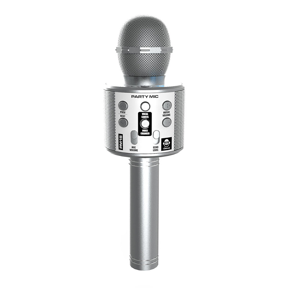 iDance PM15 – Mikrofon, Funk & USB, Gesang & Sprache, Silber