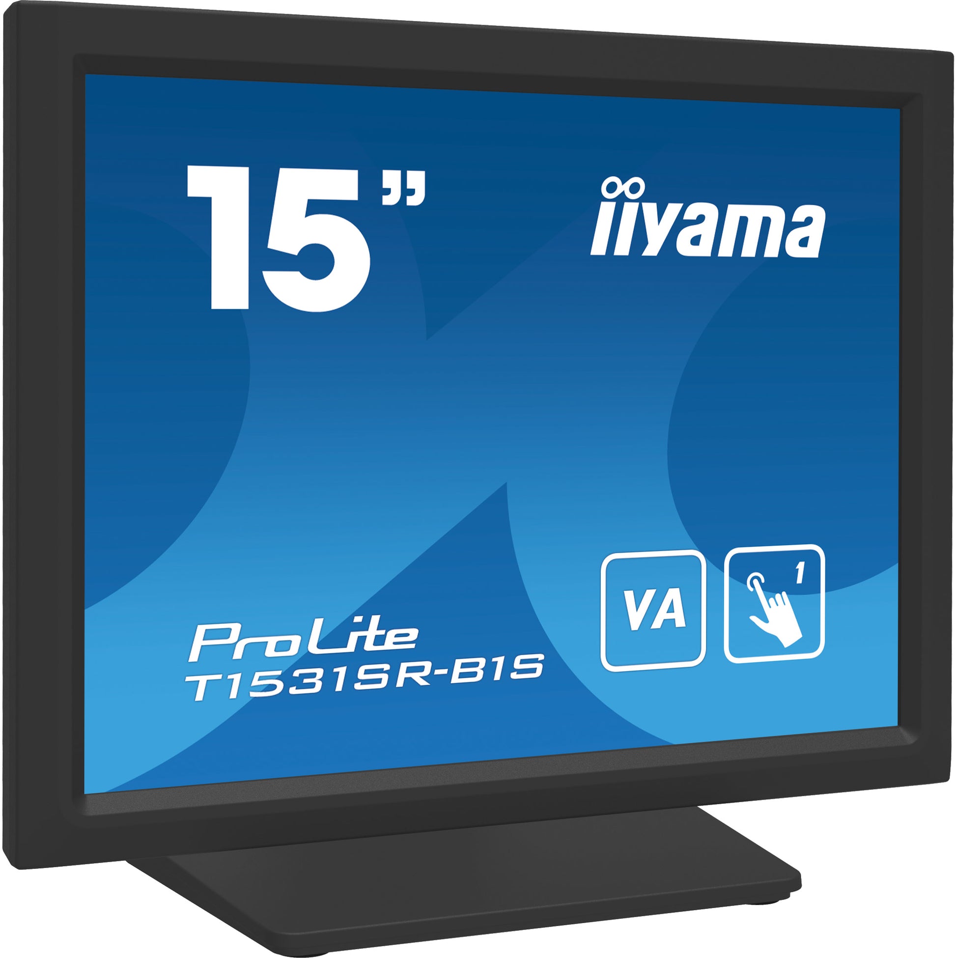 iiyama T1531SR-B1S – Monitor, 15", VA, Touch, 60 Hz, 280 cd/m², Lautsprecher, VESA 100 × 100, Schwarz