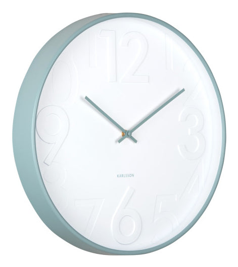 Karlsson Wanduhr Ayuno – Ø 40 cm, blau, Kunststoff