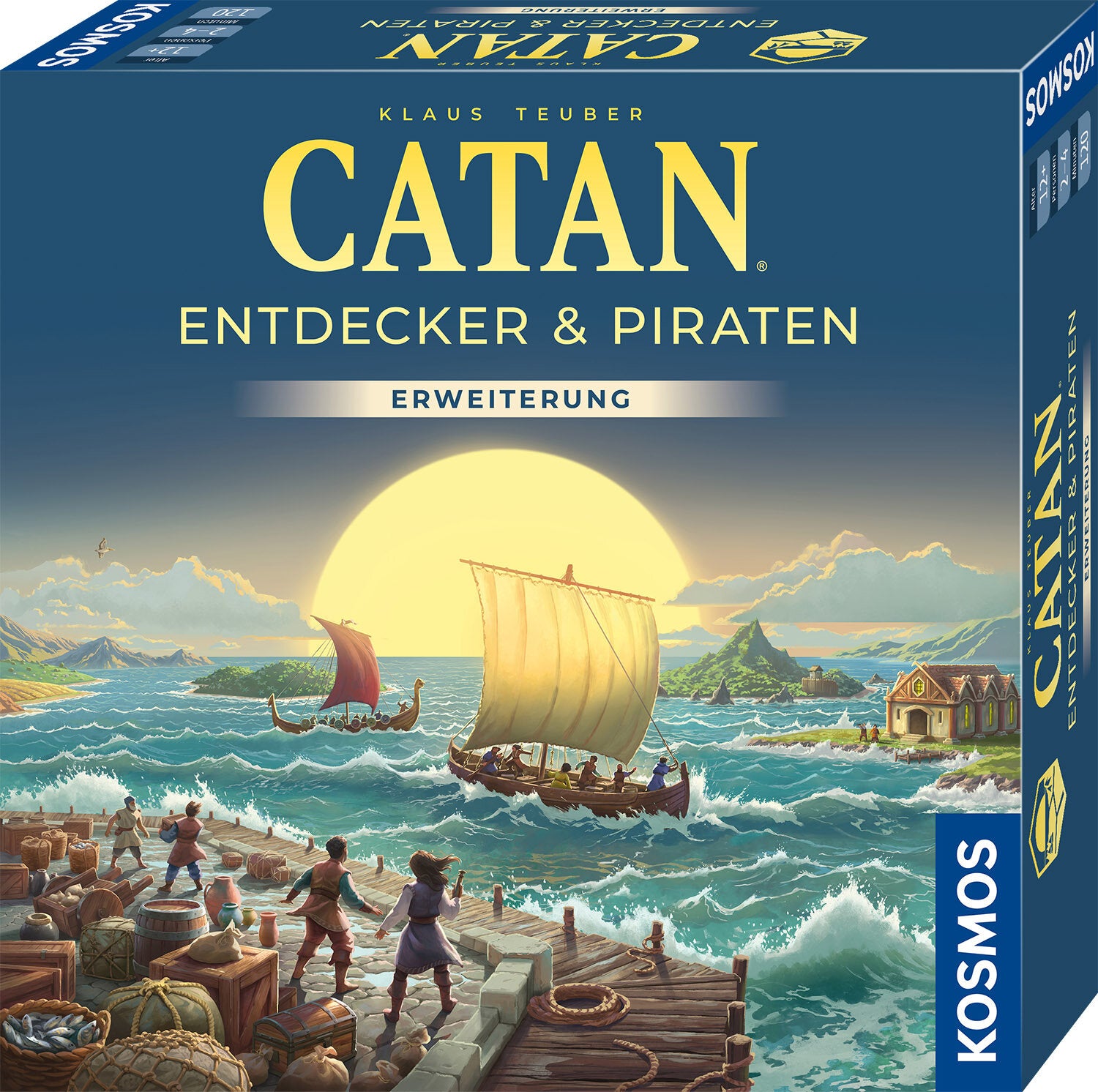 Kosmos CATAN Entdecker & Piraten – Kartenspiel, 3–4 Spieler, ab 12 Jahren, 120 Min., DE