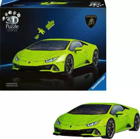 Ravensburger Iconics Lamborghini Huracán EVO-Grün – Knobelbox, ab 8 Jahren, mehrsprachig