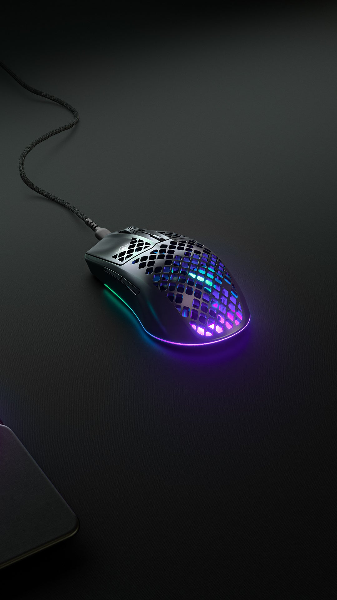 SteelSeries Aerox 3 – Gaming-Maus – Kabelgebunden (USB-C), 8500 DPI, RGB-Beleuchtung, rechts, Schwarz