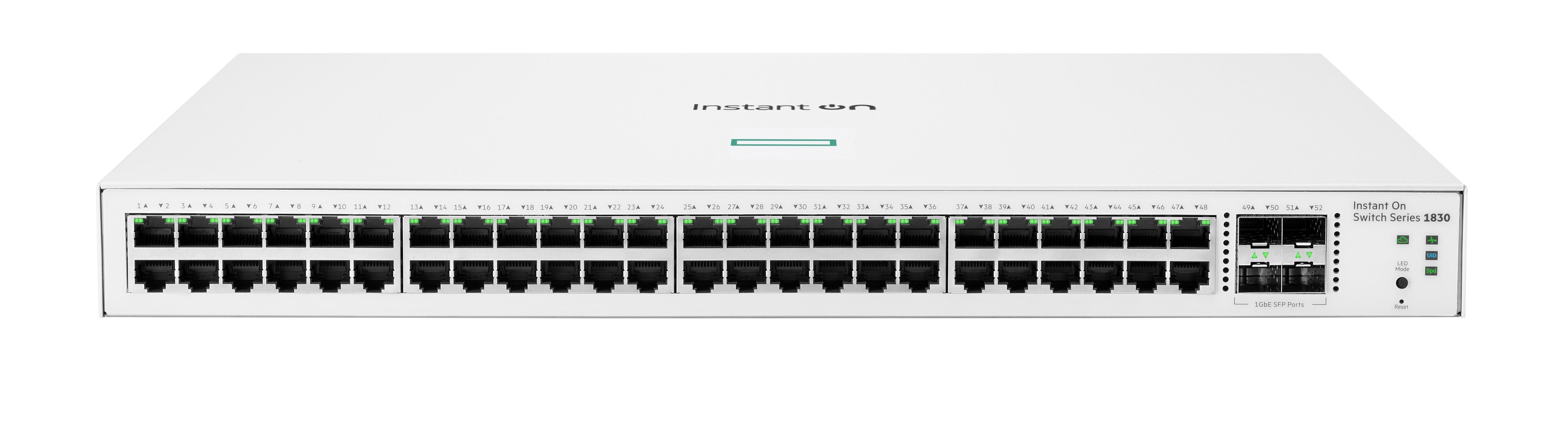 HPE Aruba 1830 48G 4SFP JL814A – Managed Switch – 48×GbE, 4×SFP, L2, 1U