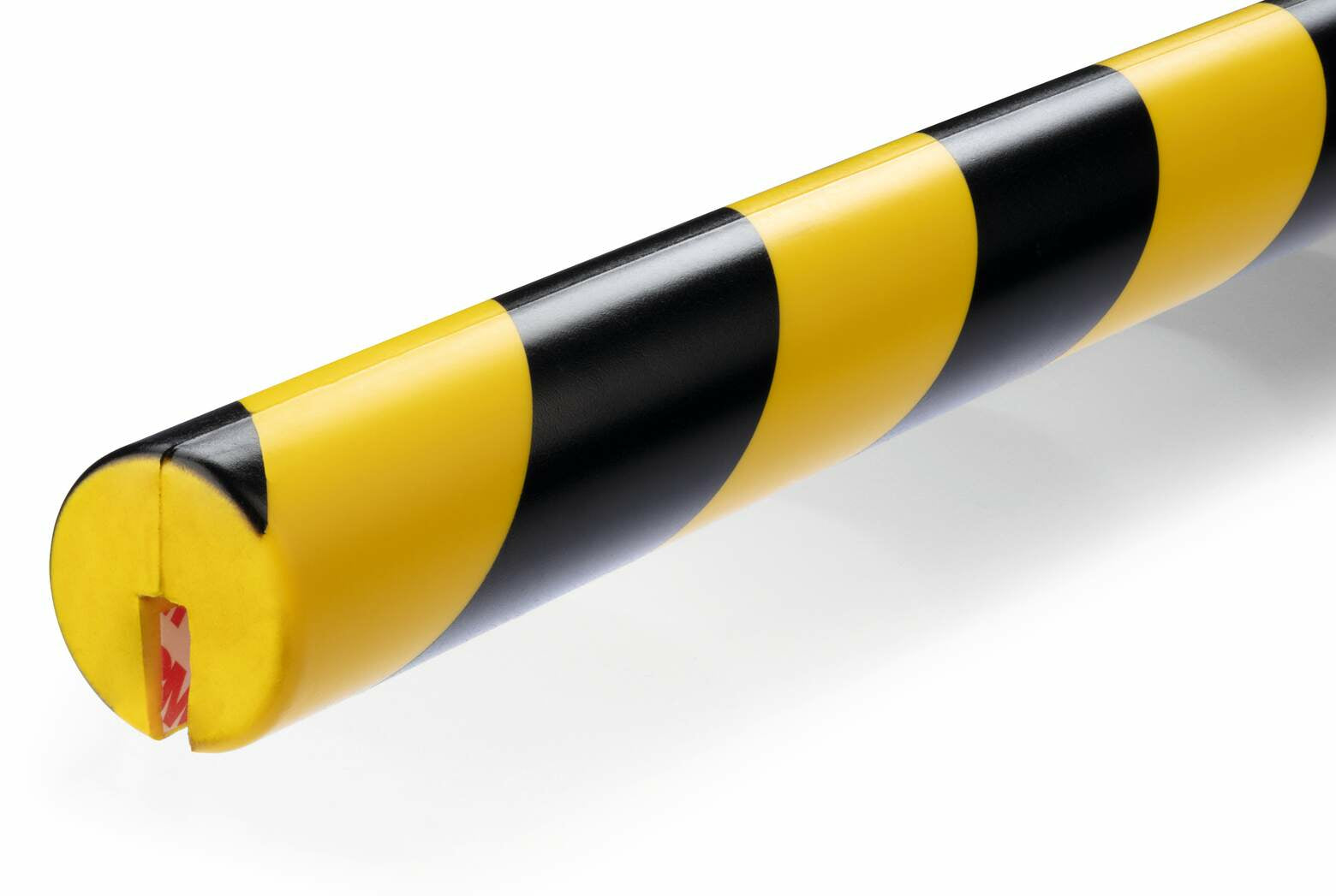 Durable Kantenschutzprofil E8R – 40 mm × 1 m, PU, Schwarz/Gelb, 8 mm Aussparung, selbstklebend, 5 Stk.
