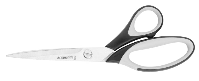 Lerche Magna Schere 21,0 cm, für Rechtshänder – Edelstahl, Softgrip, Grau/Schwarz