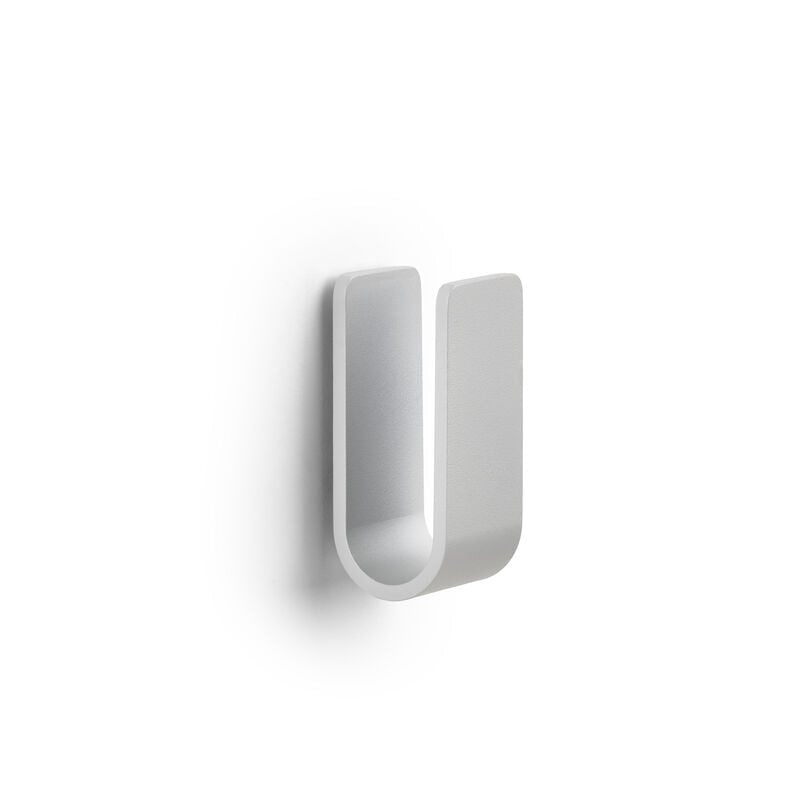 Zone Denmark Haken Ume – 3,4×3,5×8 cm, Aluminium, Wandmontiert, Hellgrau