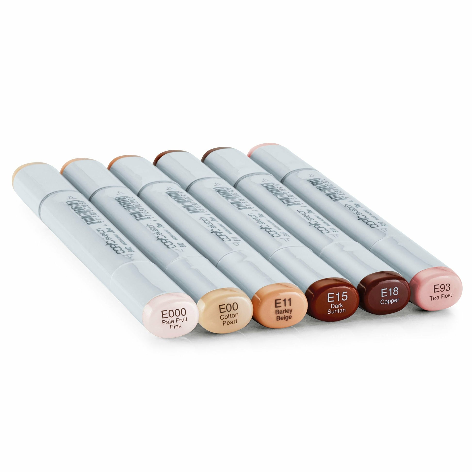 Copic Permanent Marker – E00, E11, E13, E15, E18, R20, 6er Set