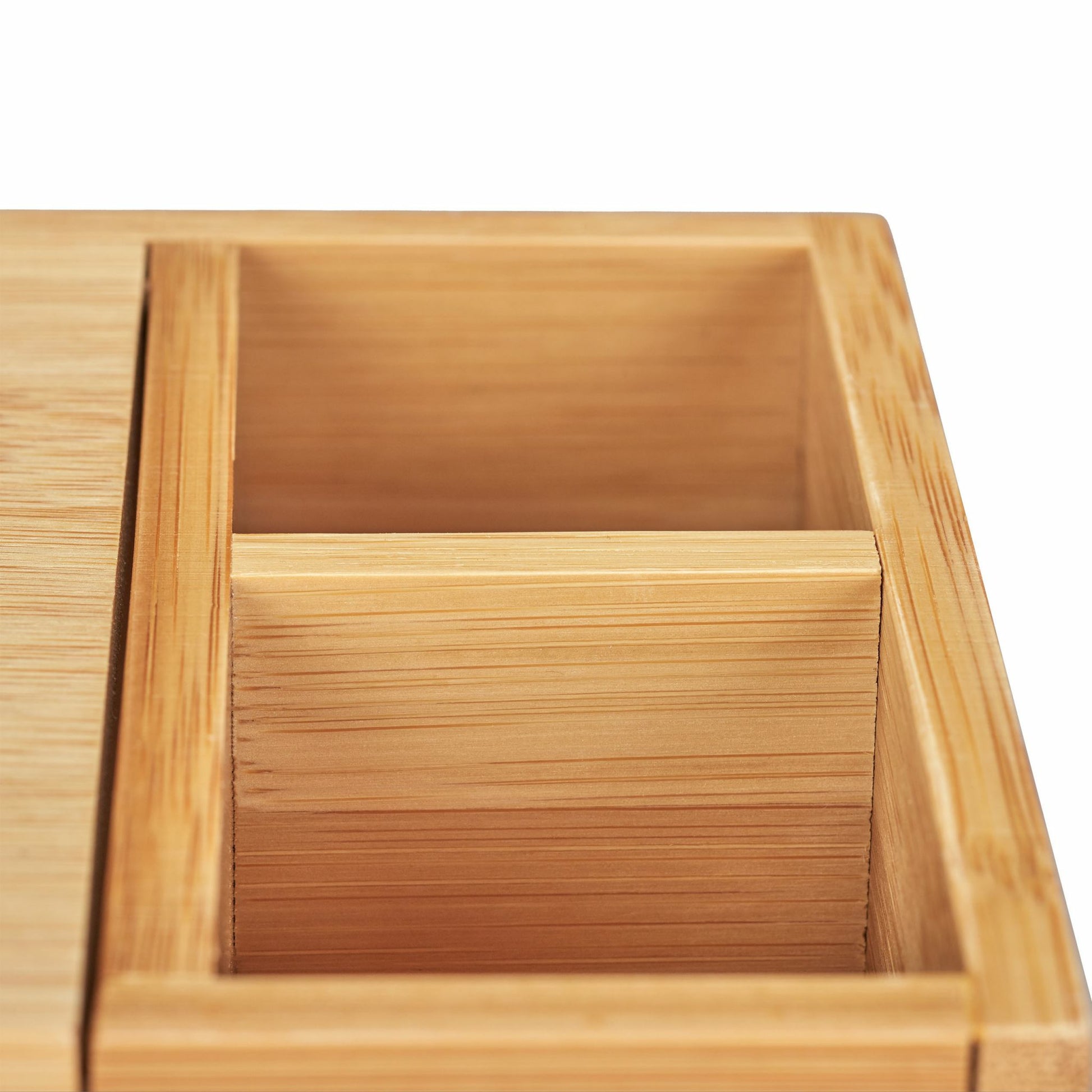 Relaxdays Kosmetiktuchbox – freistehend, 100% Bambus, 30,5×9 cm, Hellbraun