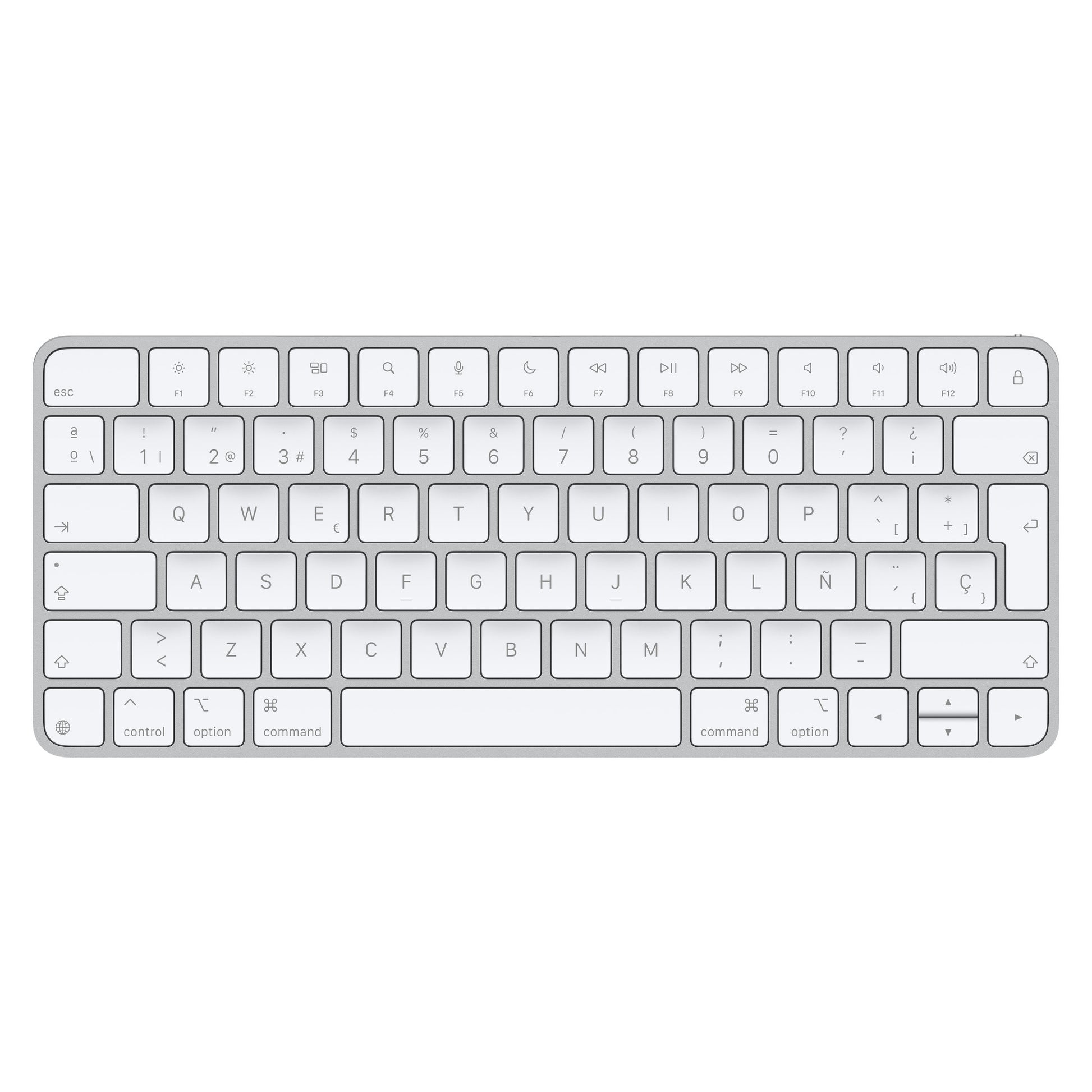 Apple Magic Keyboard – Tastatur – kabelgebunden & Bluetooth (USB‑C) – QWERTY (ES) – ohne Ziffernblock