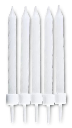 Städter Geburtstagskerzen – Weiss – 7,5 cm – 10 Stk
