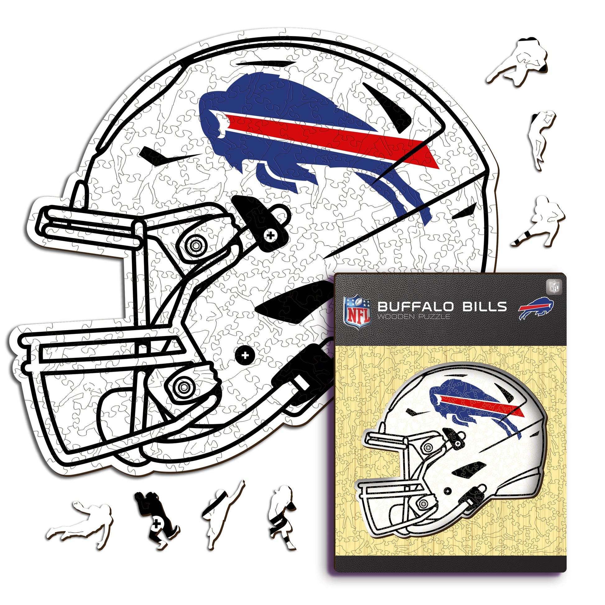 Iconic Puzzles Puzzle Buffalo Bills (NFL) – 150 Teile – 27,0 × 25,0 cm – ab 10 J. – Holz