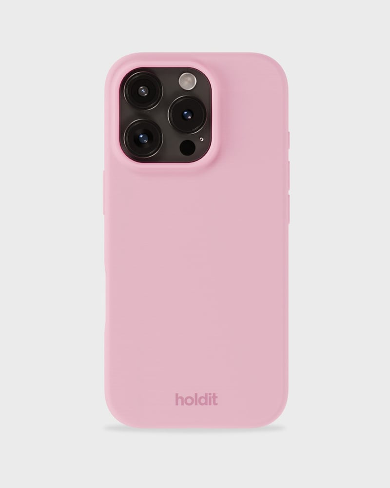 HoldIt Backcover – für Apple iPhone 16 Pro, Silikon, Pink