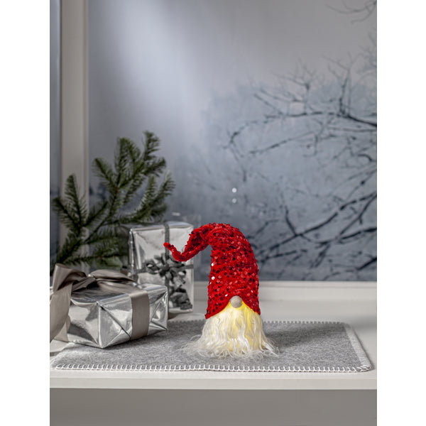 Star Trading Dekorationsfigur – 32 × 8 × 8 cm, 0,14 W, Warmweiss, Batteriebetrieb, 3× AAA, Rot