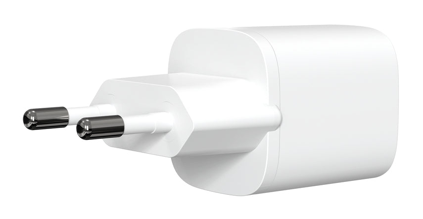 Steffen Steckdosenleiste, 1×T13, 1×USB‑A 15 W + 1×USB‑C PD bis 33 W, GaN, IP20 – weiss
