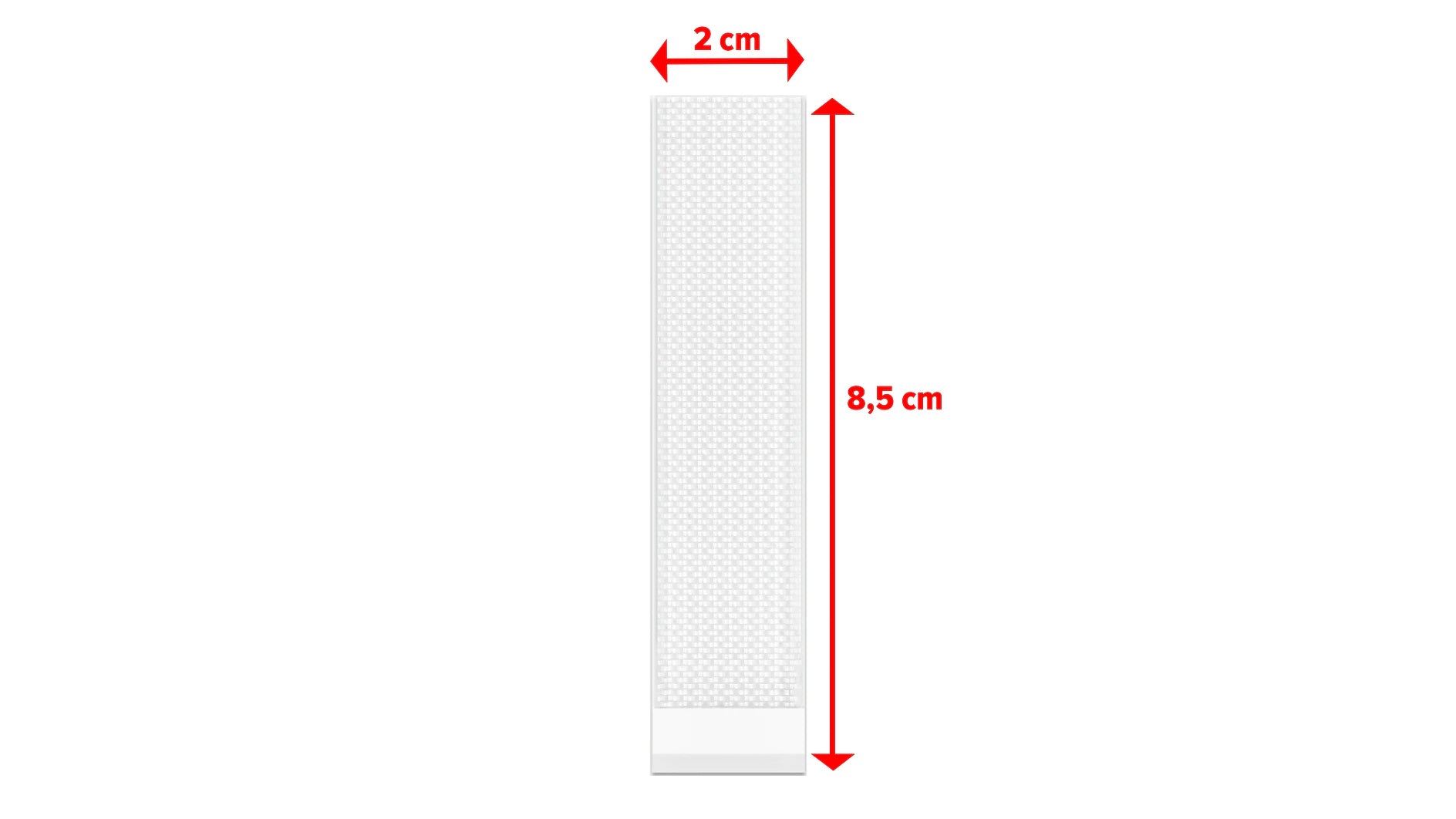 TESA Powerstrips CLICK Klettband – 20 mm × 85 mm, weiss, rückstandsfrei, lösemittelfrei, 8 Stück