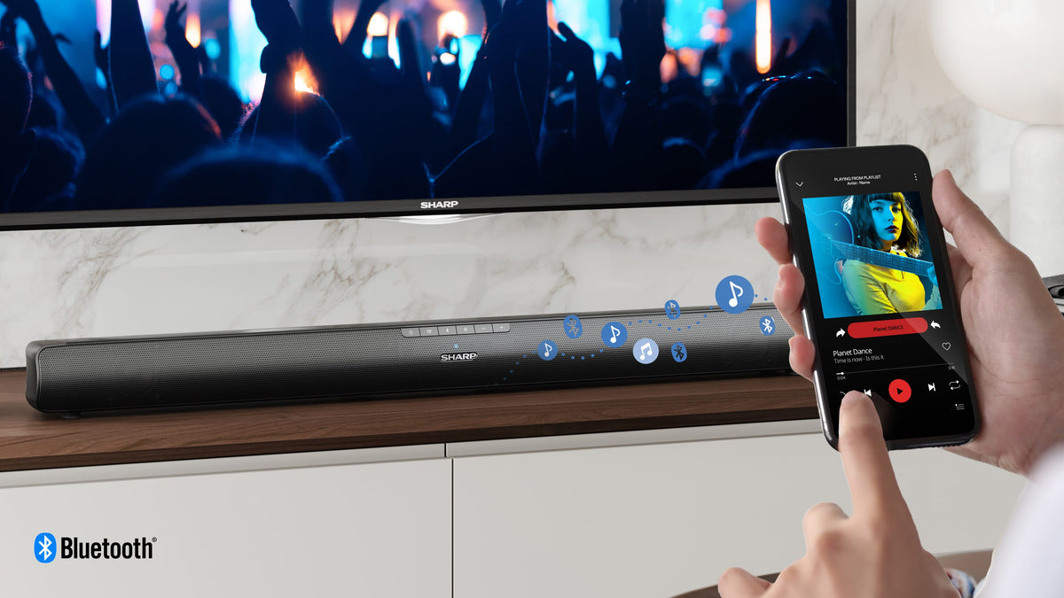 Sharp HT-SB100 – Soundbar – 2.0, HDMI ARC, 75 W, Schwarz