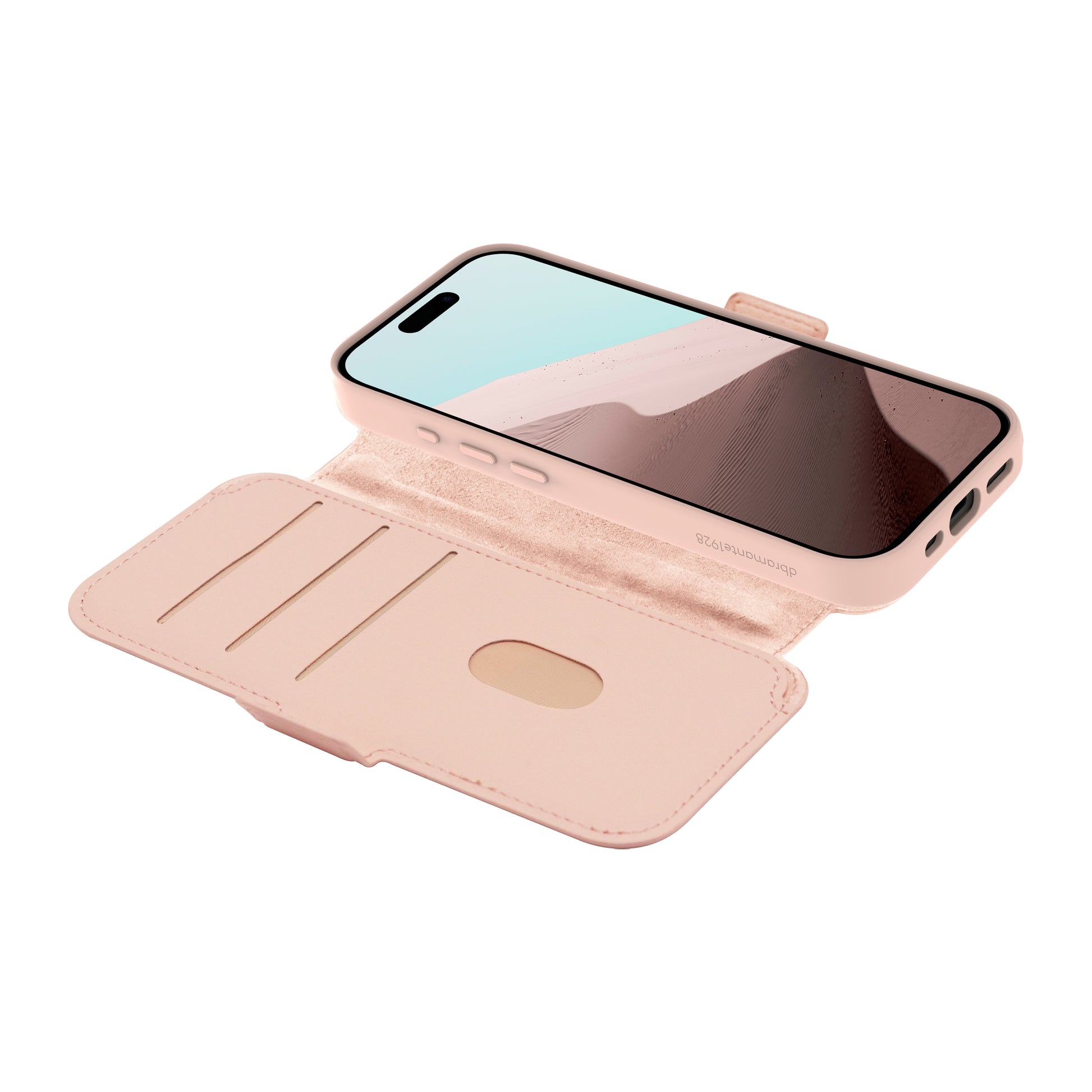 dbramante1928 Lynge MS ICON Wallethülle – für Apple iPhone 17, 3 Kartenfächer, Kunststoff, Pink Sand