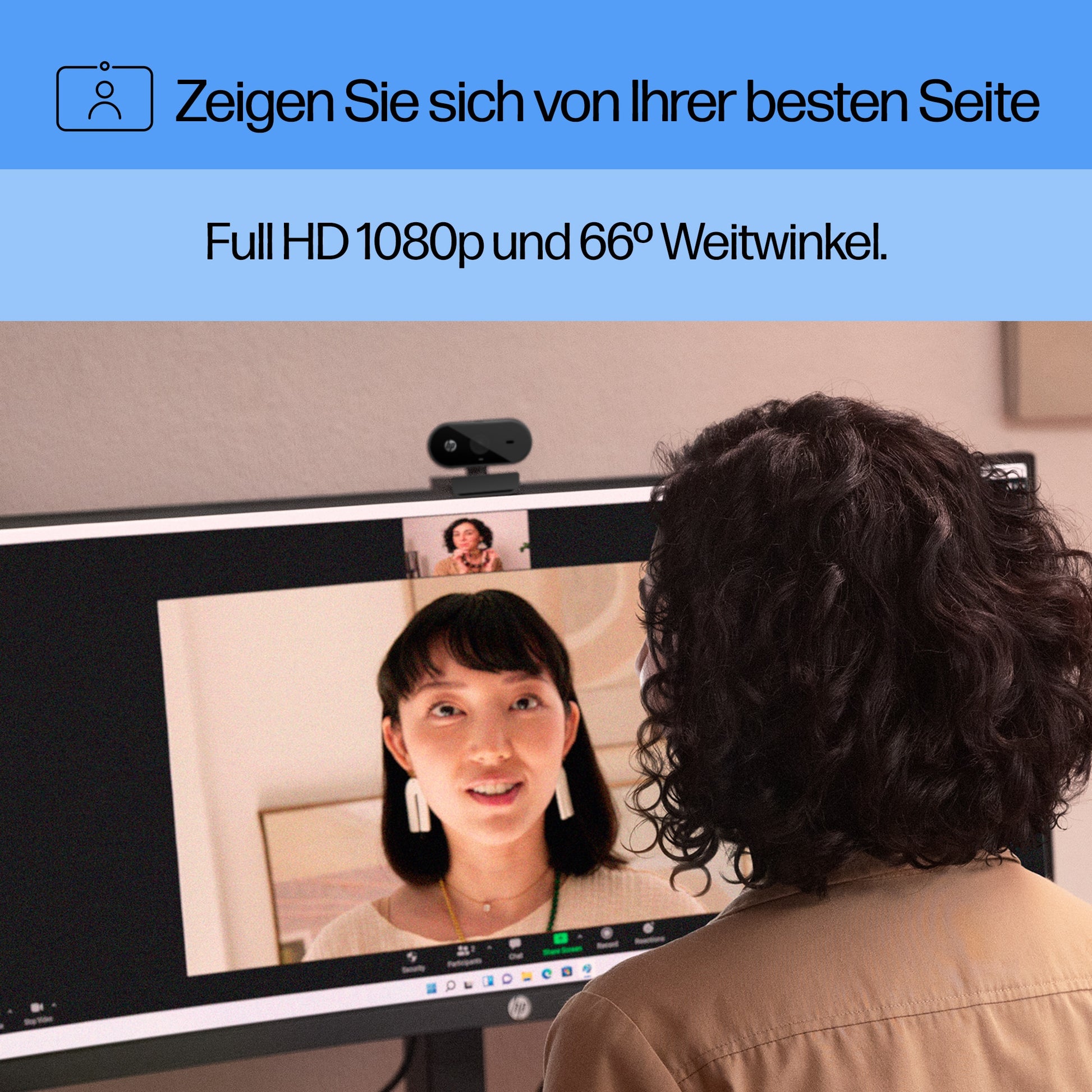 HP 320 FHD Webcam – Full HD 1080p, 30 fps, USB – Schwarz
