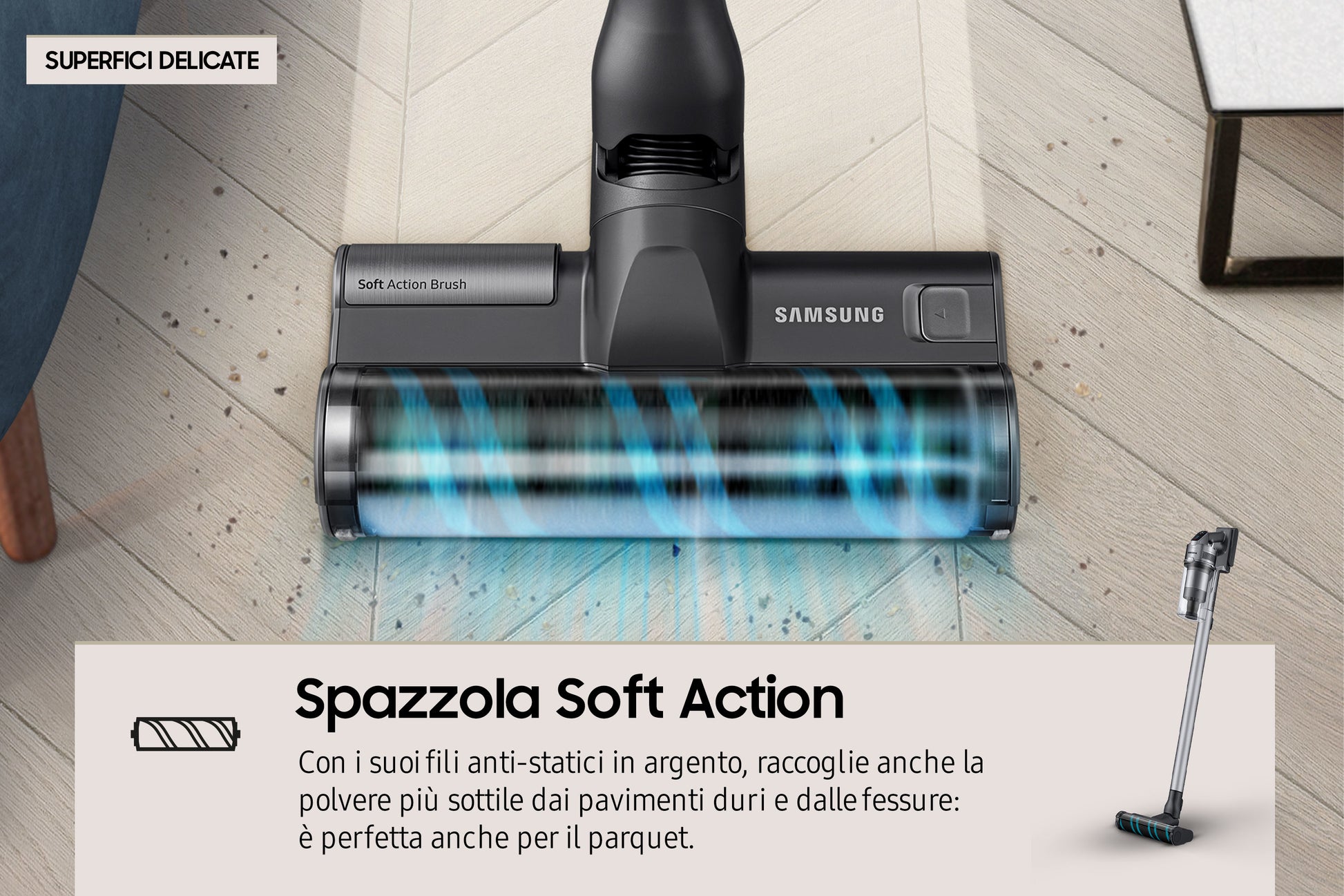 Samsung Akkustaubsauger Jet 75 Complete, 2-in-1 – 60 min, 200 W, Behälter 0,8 l