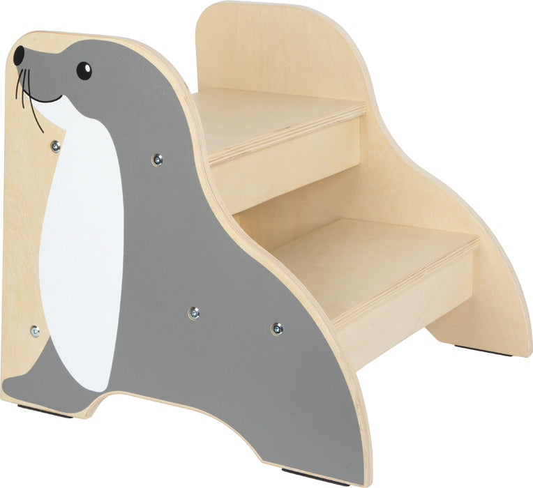 Small foot Tritthocker 12669, 38 × 41 × 42 cm, 150 kg – Mehrfarbig, Gummi/Holz