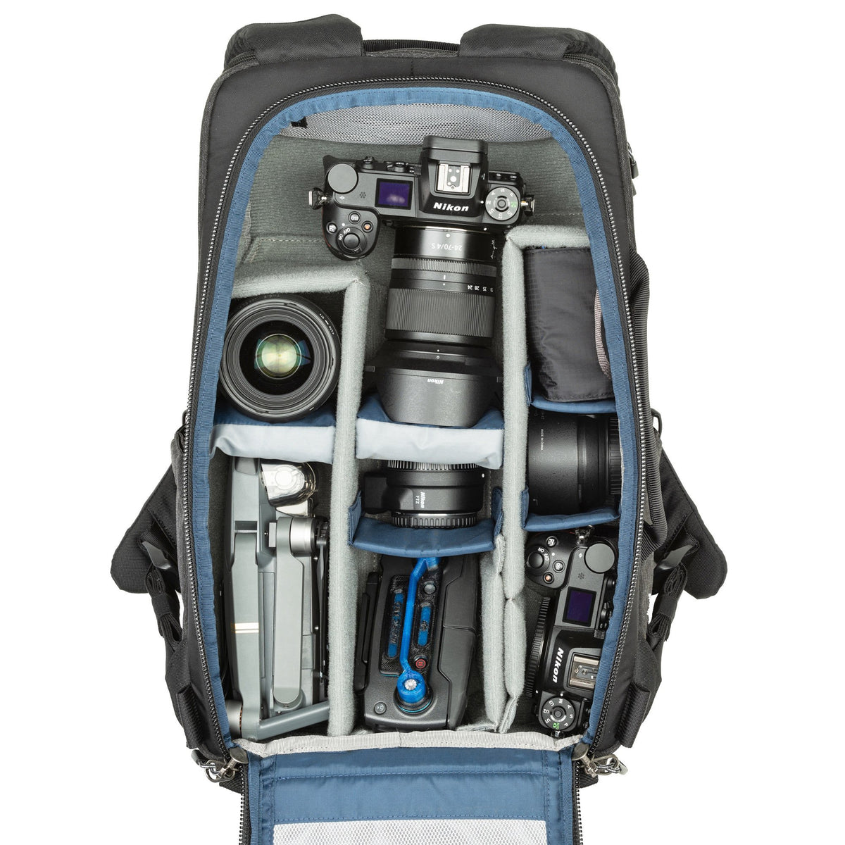 Think Tank BackStory 15 Kamerarucksack – Schwarz – für 16" Notebook, 4 Objektive
