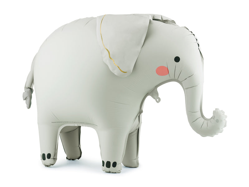PartyDeco Folienballon Elefant – mehrfarbig – 91 × 61 cm – 1 Stk