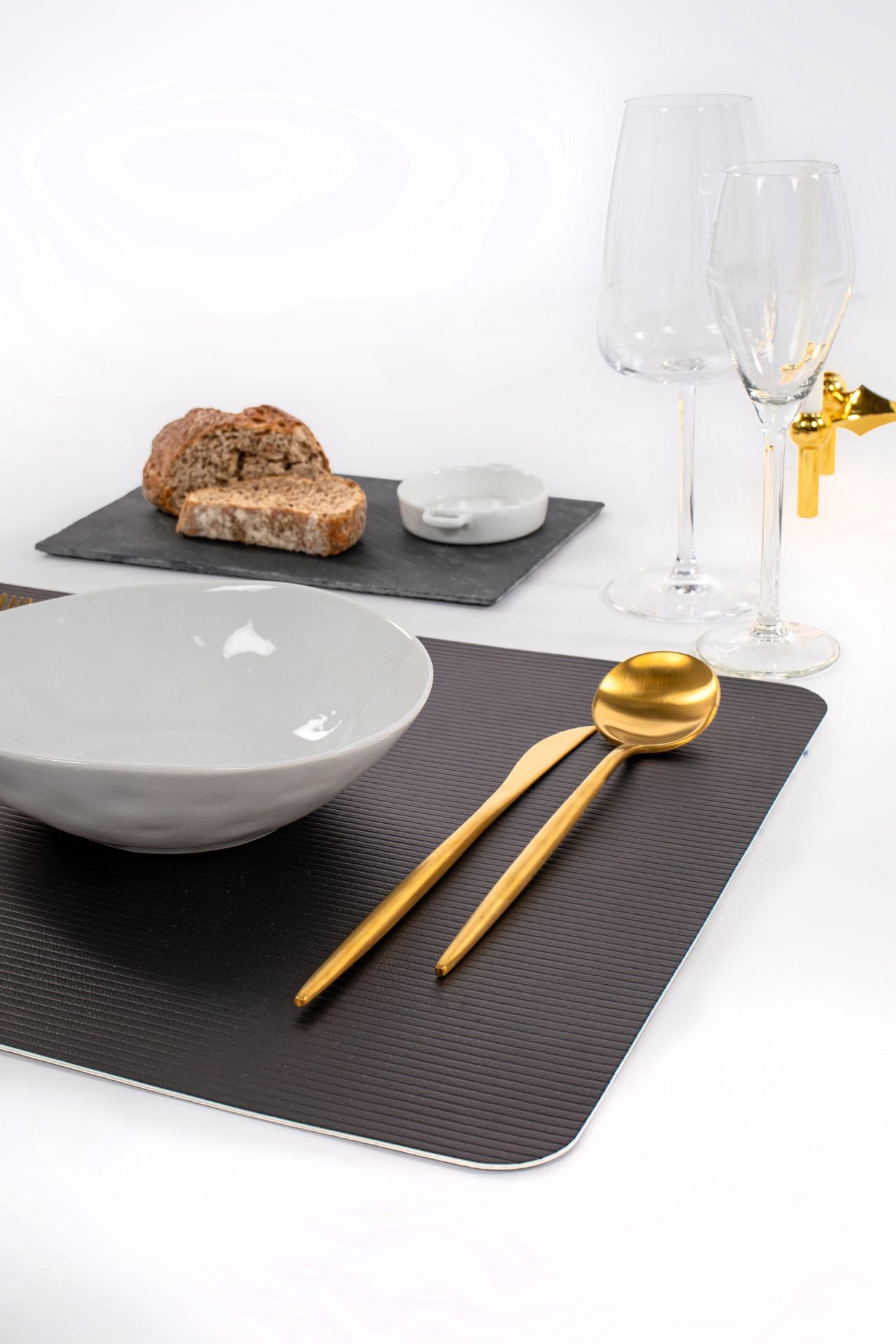 Tiseco Tischset RIBBO – PVC, schwarz, 45 × 33 cm