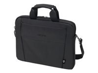 DICOTA ECO SLIM CASE BASE Notebook-Tasche bis 12,5" – Recyceltes Polyester, abnehmbarer Schultergurt – Schwarz