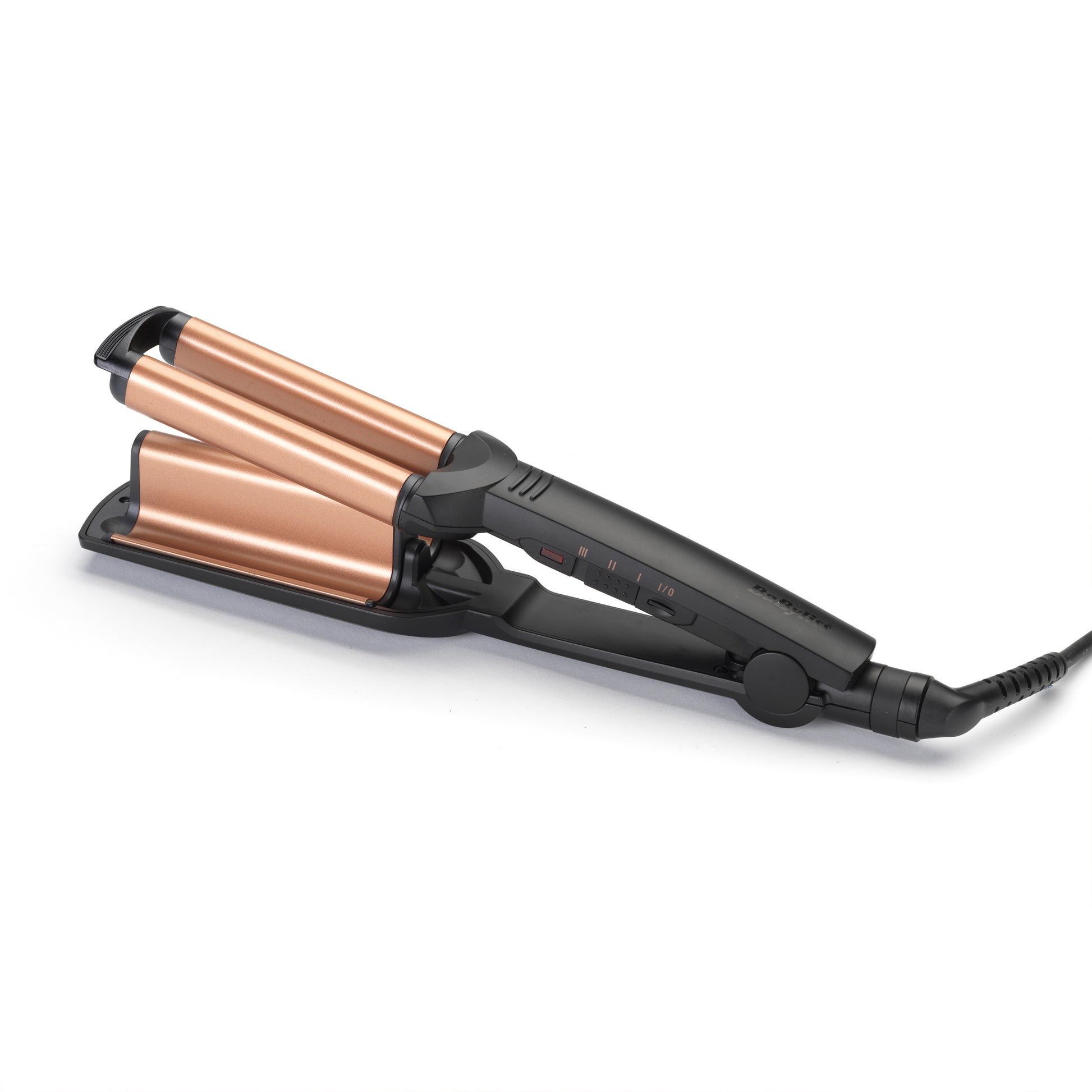 BaByliss Lockenstab W2447E – Keramikbeschichtung, 160–200 °C, 3 Stufen – 2,5 m Kabel – Schwarz/Orange