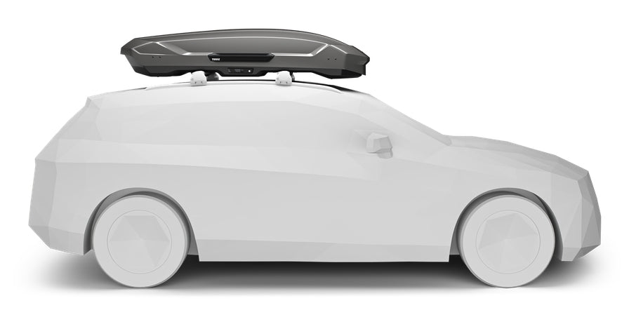 Thule Dachbox Motion 3 XL – harte Ausführung, 500 l, bis 75 kg, mit Verriegelung – titan