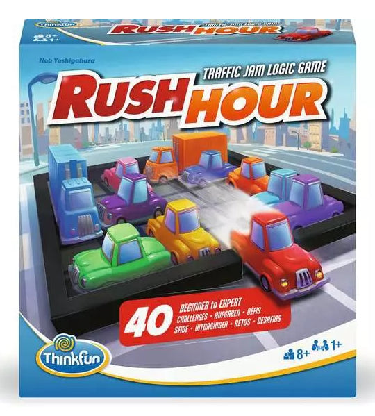 ThinkFun Rush Hour – Logikspiel, 1 Spieler, ab 8 Jahren, 15 Min., mehrsprachig