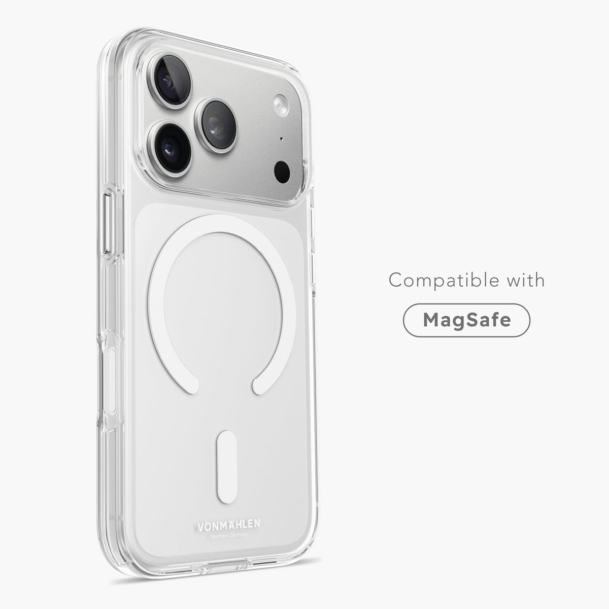 Vonmählen Backcover – für Apple iPhone 17 Pro – transparent/weiss – PC – MagSafe-kompatibel